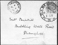 envelope with WENCHOW dollar chop to Shanghai
